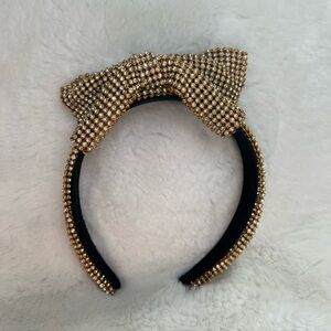 Forever 21 Sparkling Rhinestones women Headband with bow accents.